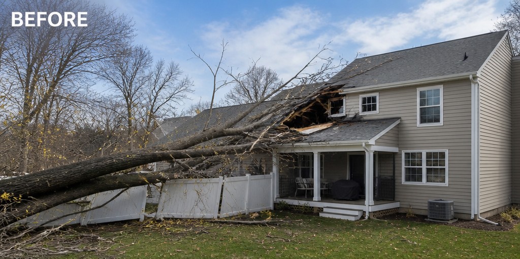 Storm Damage Before